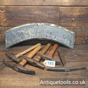 Lot: 193 Vintage Selection 5 Gristmill Hammers