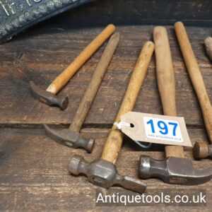 Lot: 197 Vintage Selection 7 Various Small Hammers