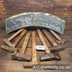 Lot: 201 Vintage Selection 7 Blacksmiths Hammers
