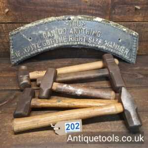 Lot: 202 Vintage Selection 5 Lump Hammers