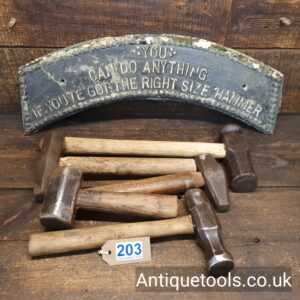 Lot: 203 Vintage Selection 5 Lump Hammers