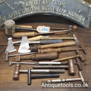 Lot: 206 Vintage Selection 17 Blacksmiths Lump Hammers