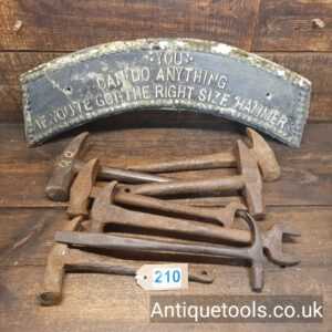 Lot: 210 Vintage Selection 5 Agricultural Plough Hammers