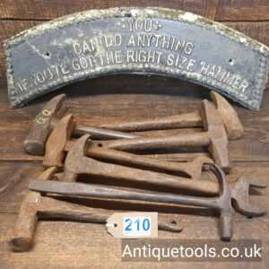Lot: 210 Vintage Selection 5 Agricultural Plough Hammers