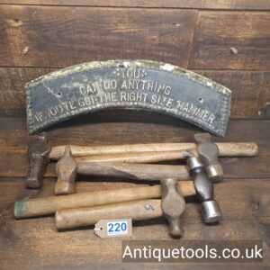 Lot: 220 Antique Selection 5 Various Hammers