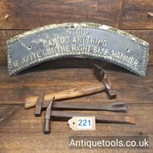 Lot: 221 Antique Selection 3 Various Grocers Hammers