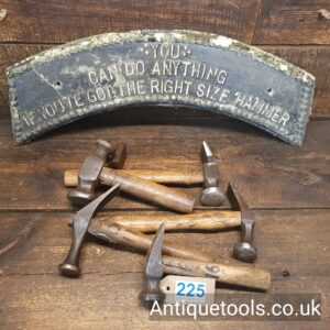 Lot: 225 Antique Selection 5 Various Cobblers Hammers