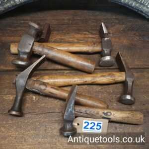 Lot: 225 Antique Selection 5 Various Cobblers Hammers