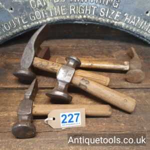 Lot: 227 Antique Selection 4 Various Cobblers Hammers