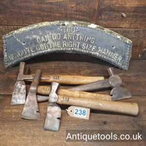 Lot: 238 Vintage Selection 4 Lathing Hammers