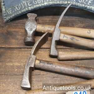 Lot: 240 Antique Selection 5 Coopers Hammers Hand Adzes
