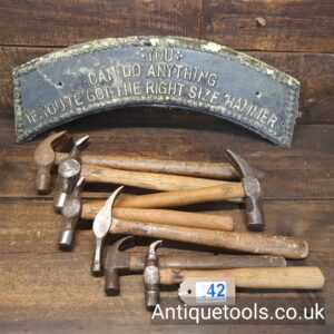 Lot: 242 Vintage Selection 7 Claw Hammers