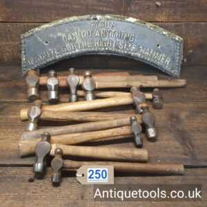 Lot: 250 Vintage Selection 11 Ball Pein Hammers