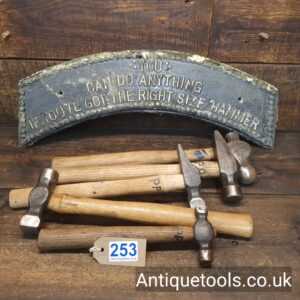 Lot: 253 Vintage Selection 5 Panel Beater’s Hammers