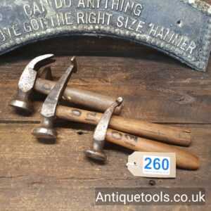 Lot: 260 Vintage Selection 3 Cobblers Leatherworking Hammers