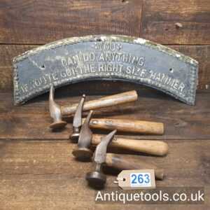 Lot: 263 Vintage Selection 4 Cobblers Leatherworking Hammers