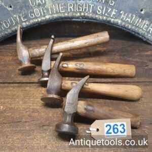 Lot: 263 Vintage Selection 4 Cobblers Leatherworking Hammers