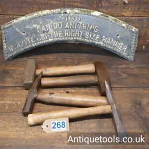 Lot: 268 Vintage Selection 4 No: Quarryman’s Hammers