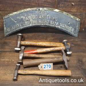 Lot: 270 Vintage Selection 5 Panel Beaters Hammers
