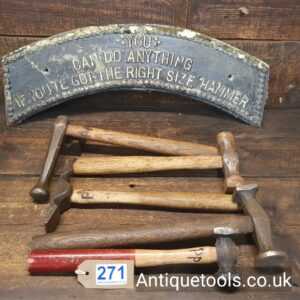 Lot: 271 Vintage Selection 5 Panel Beaters Hammers
