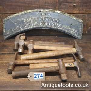 Lot: 274 Vintage Selection 7 Various Hammers