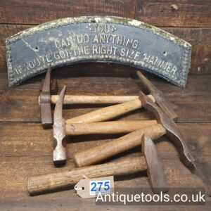 Lot: 275 Vintage Selection 5 Various Hammers
