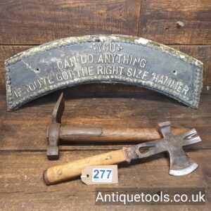 Lot: 277 Antique 2 Grocer’s Combination Hammers