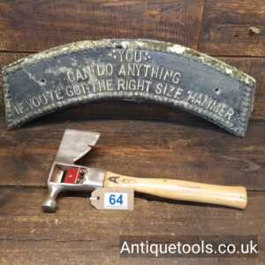 Lot 64: Vintage The Plane Axe Co Combination Shingling Hammer