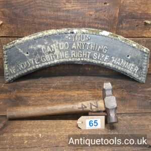 Lot 65: Uncommon Antique Timber Marking Hammer