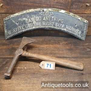 Lot 71: Unusual Antique Timber Marking Letter Stamp & Axe Tool