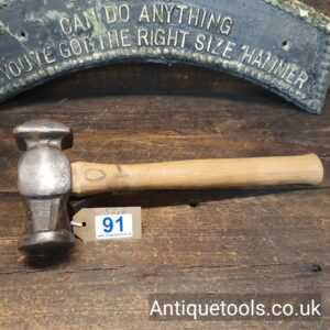 Lot 91: Unusual Vintage Tinsmiths Curved Faced Hammer